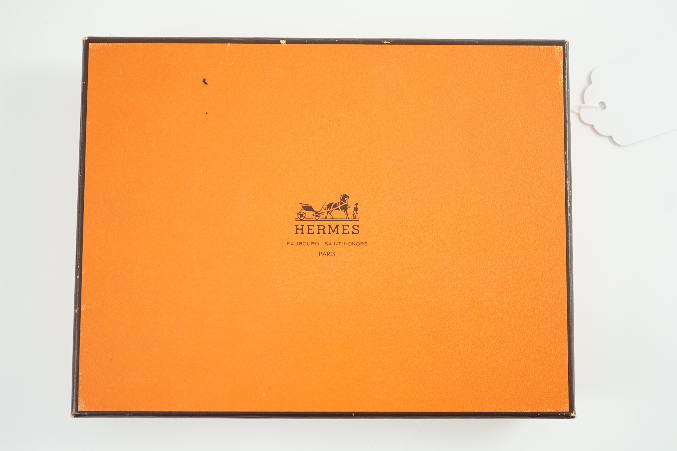 A boxed set of four Hermes porcelain ashtrays